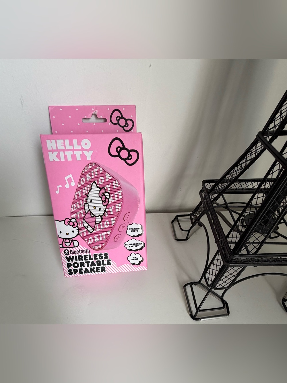 Hello Kitty Pink Bluetooth Portable Speaker with Character Art